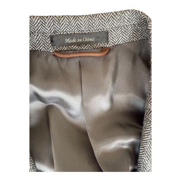 Ralph Lauren 100% Wool Charcoal Herringbone‎ Preppy Patch Sport Jacket 42R NWT - Picture 12 of 16